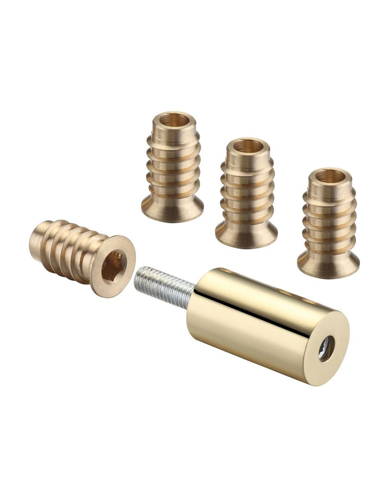 29mm Sash Stops - Sliding Sash Windows Locks - Polished Brass - Pack Of 2