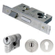 Euro Profile Cylinder Sash Lock - Key / Key Operated BS 3621 Rated - Suitable For Use With FD30 / FD60 Fire Doors - Satin Stainless Steel