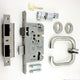 Satin Stainless Steel Emergency Escape DIN Sash Lock Kit - CE Marked - Fire Rated