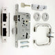 Emergency Escape DIN Sash Lock Kit - BS EN 179 Approved - Polished Stainless Steel  - Suitable For Use With FD30 / FD60 Fire Doors