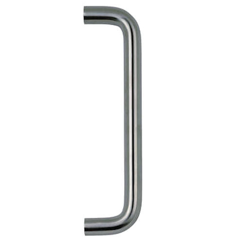 D Shaped Pull Handles - Bolt Through Fixing - Satin Stainless Steel