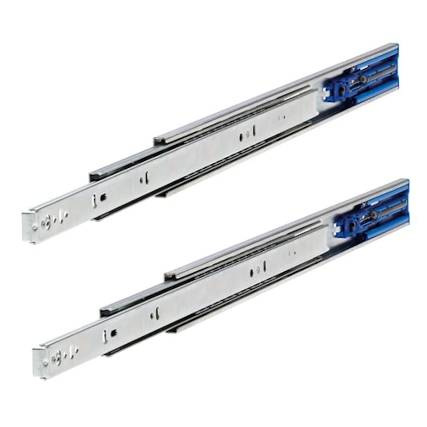 Soft Close - Ball Bearing Drawer Runners - Full Extension - Front Disconnect - 36kg Weight Limit - Zinc Plated