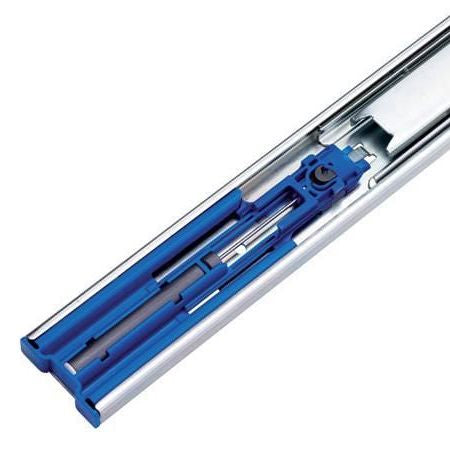Soft Close - Ball Bearing Drawer Runners - Full Extension - Front Disconnect - 36kg Weight Limit - Zinc Plated