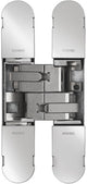 Concealed Adjustable Hinge For Invisible Doors - 134mm x 24mm - Polished Nickel