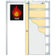 Eclisse Fire Rated Sliding Pocket Door System - Single Fire Door FD30 Kit - 100mm Finished Wall Thickness - Supplied With White Intumescent Seals
