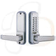 Codelocks CL410 Medium Duty Mechanical Digital Combination Lock With Lever Handle - Supplied - Satin Silver