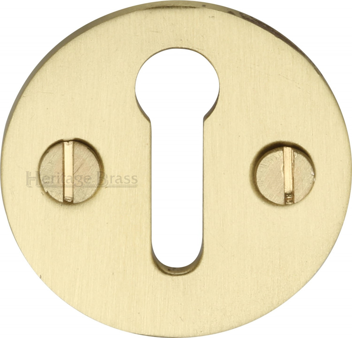 Round Open Escutcheon Key Hole Cover - Satin Brass - Each