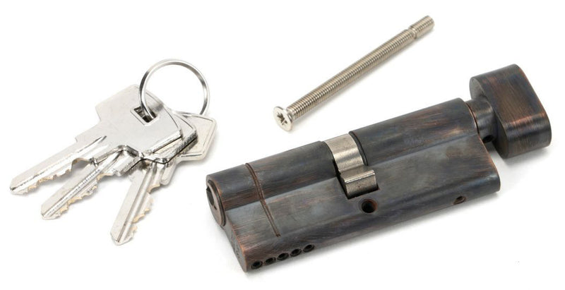 5 Pin Anti Snap Euro Profile Cylinder - Key / Turn - Aged Bronze