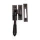 Reeded Design Mortice & Hook Plate Casement Fastener - Suitable For Weather Stripped Windows - Overall Height 130mm - Matt Bronze (Lacquered)