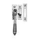 Reeded Design Mortice & Hook Plate Casement Fastener - Suitable For Weather Stripped Windows - Overall Height 130mm - Polished Chrome