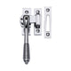 Reeded Design Mortice & Hook Plate Casement Fastener - Locking - Suitable For Weather Stripped Windows - Overall Height 130mm - Polished Chrome