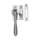 Reeded Design Mortice & Hook Plate Casement Fastener - Locking - Suitable For Weather Stripped Windows - Overall Height 130mm - Satin Chrome