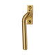Cranked Locking Espagnolette Handle - Window Fastener - Left & Right Hand - Overall Height 135mm - Satin Brass (Lacquered)