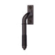 Reeded Design Cranked Locking Espagnolette Handle - Window Fastener - Left & Right Hand - Overall Height 135mm - Matt Bronze (Lacquered)