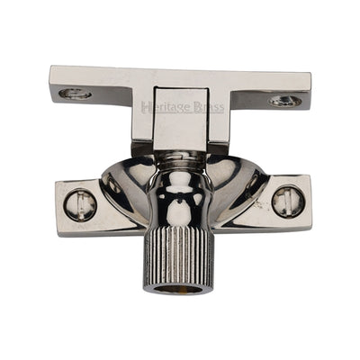 Narrow Pattern Brighton Style Sash Window Fastener - 56mm x 12mm - Polished Nickel