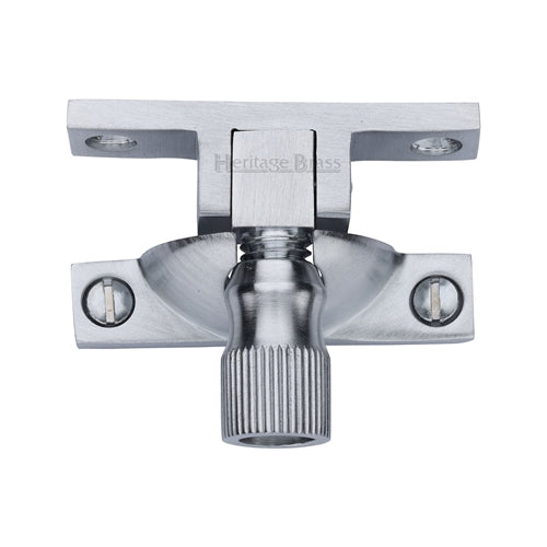 Narrow Pattern Brighton Style Sash Window Fastener - 56mm x 12mm - Satin Chrome