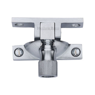 Narrow Pattern Brighton Style Sash Window Fastener - 56mm x 12mm - Satin Chrome