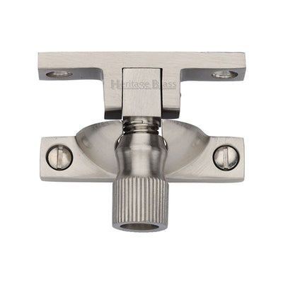 Narrow Pattern Brighton Style Sash Window Fastener - 56mm x 12mm - Satin Nickel