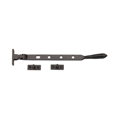 Reeded Design - Casement Window Stay - Two Sizes Available - Matt Bronze (Lacquered)