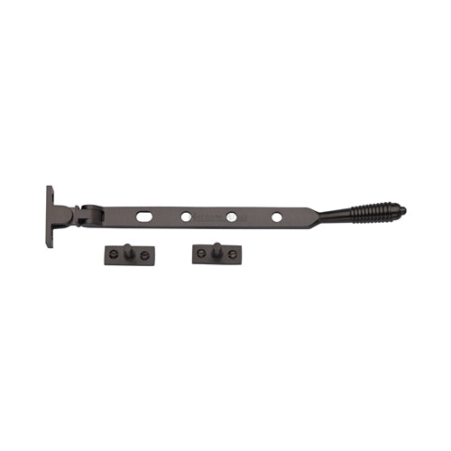 Reeded Design - Casement Window Stay - Two Sizes Available - Matt Bronze (Lacquered)