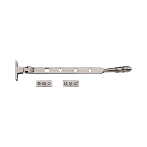 Reeded Design - Casement Window Stay - Two Sizes Available - Satin Nickel