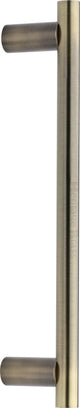 T-Bar Door Pull Handle - 19mm Diameter - Two Sizes Available - Antique Brass (Gloss Lacquered)