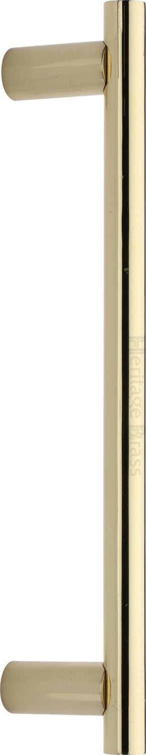 T-Bar Door Pull Handle - 19mm Diameter - Two Sizes Available - Polished Brass (Lacquered)
