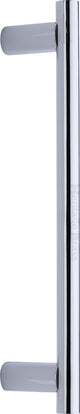 T-Bar Door Pull Handle - 19mm Diameter - Two Sizes Available - Polished Chrome