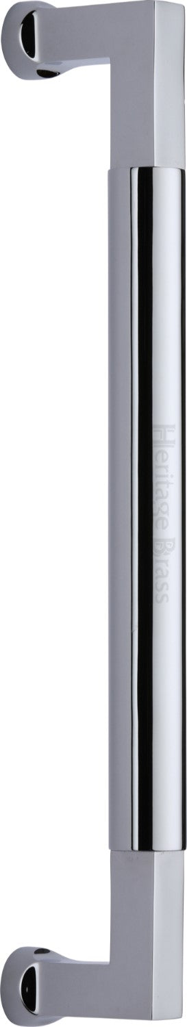 Bauhaus Knurled Grip Door Pull Handle - Two Sizes Available - Polished Chrome