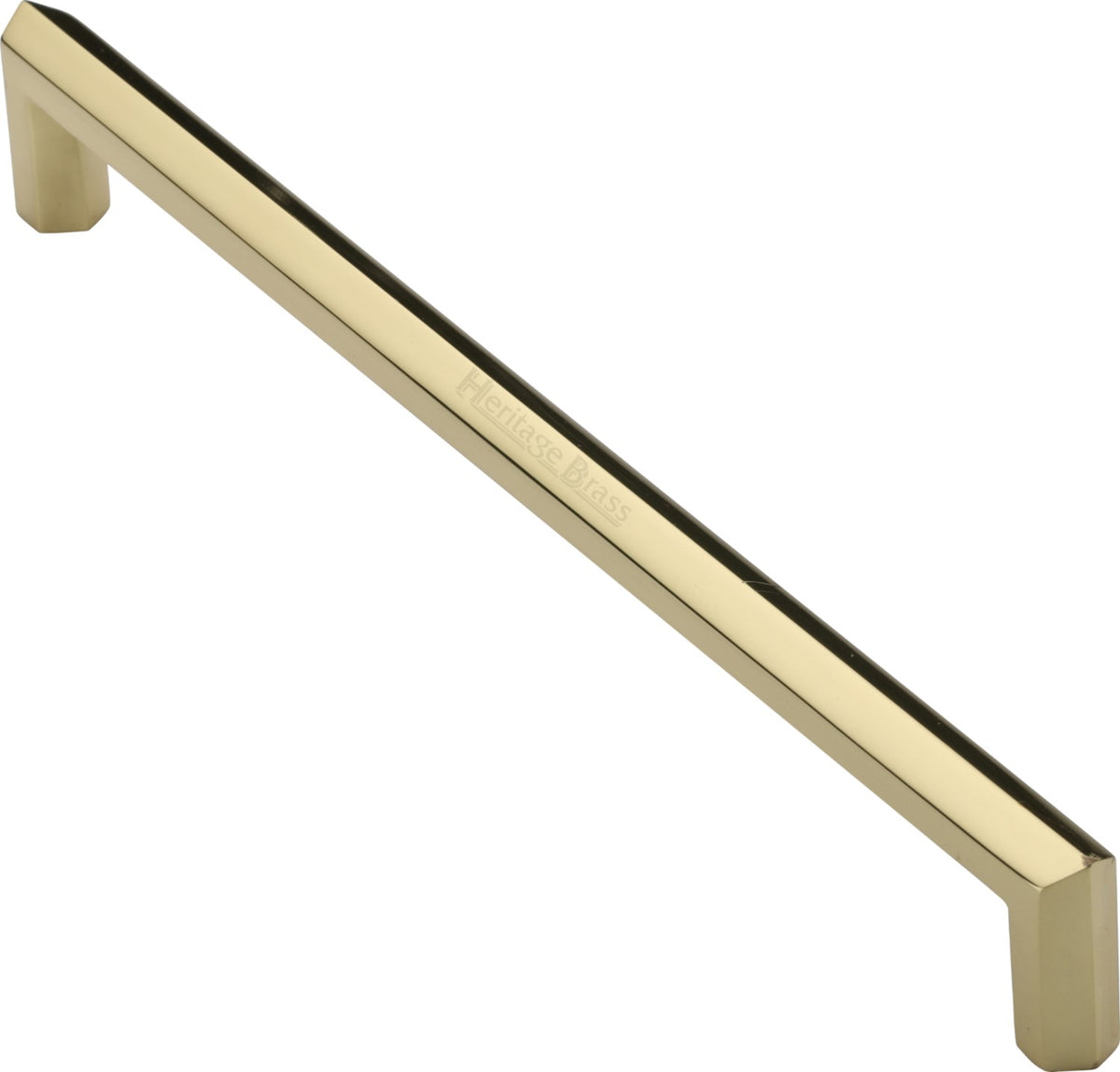 Hex Profile Door Pull Handle - Two Sizes Available - Polished Brass (Lacquered)