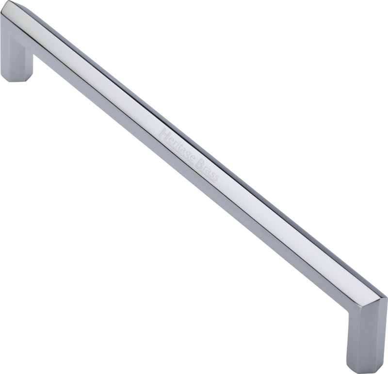 Hex Profile Door Pull Handle - Two Sizes Available - Polished Chrome