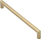 Hex Profile Door Pull Handle - Two Sizes Available - Satin Brass (Lacquered)