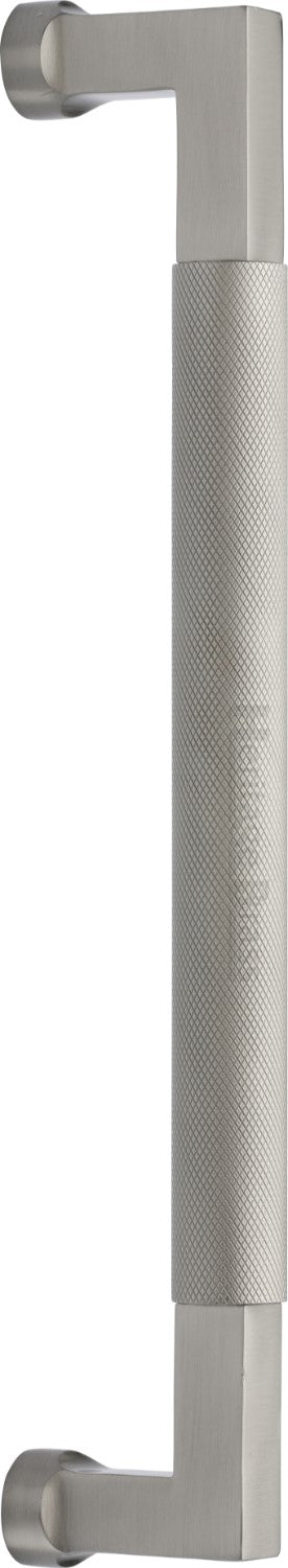 Bauhaus Knurled Door Pull Handle - Satin Nickel