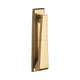 Slim Door Knocker - 165mm - Polished Brass Unlacquered