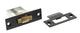Adjustable Architectural Heavy Duty Roller Catch - Matt Black With Brass Wheel