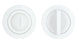Bathroom Turn & Release Set - Powder Coated White