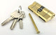 5 Pin Euro Profile Cylinder - Double - Key / Key - Supplied With 3 Keys - Satin Brass