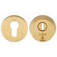 2 Star Euro Profile Security Escutcheon Set - For External & Security Doors - Satin Brass PVD
