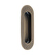 Oval Shape Flush Pull Handle - Tested For Use On FD30 Fire Doors - 120mm x 40mm - Antique Brass