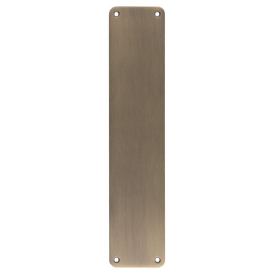 Radius Corner Finger Plate - Two Sizes Available - Bolt Through Fixing - Antique Brass