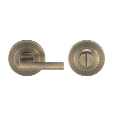 Bathroom Turn & Release - With Large Accessible Turn - Antique Brass
