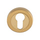 Euro Profile Round Escutcheon - Satin Brass Plated