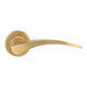 Olivier Lever Handle On Concealed Fix Round Rose - Satin Brass Plated - Suitable For Use With FD30 / FD60 Fire Doors