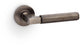 Hurricane Knurled Lever Handle On Concealed Fix Low Profile Round Rose - Dark Bronze PVD