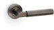 Hurricane Reeded Lever Handle On Concealed Fix Low Profile Round Rose - Dark Bronze PVD