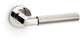 Hurricane Reeded Lever Handle On Concealed Fix Low Profile Round Rose - Polished Nickel PVD