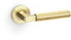 Hurricane Reeded Lever Handle On Concealed Fix Low Profile Round Rose - Satin Brass PVD