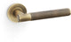 Spitfire Knurled Lever Handle On Concealed Fix Low Profile Round Rose - Antique Brass