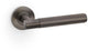 Spitfire Reeded Lever Handle On Concealed Fix Low Profile Round Rose - Dark Bronze PVD