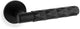 Spitfire Diamond Cut Lever Handle On Concealed Fix Low Profile Round Rose - Matt Black